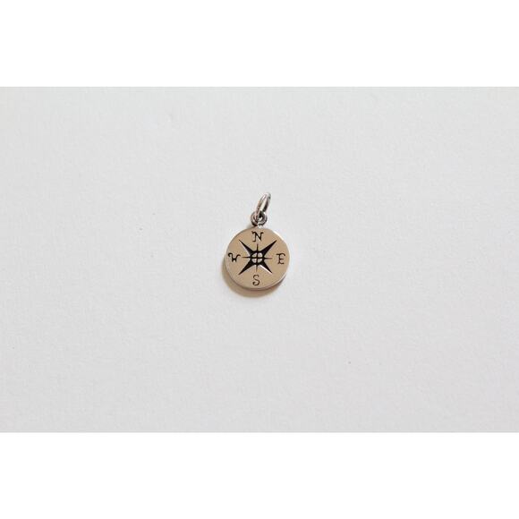 Sterling Silver Tiny Compass Charm - Picture 3 of 4